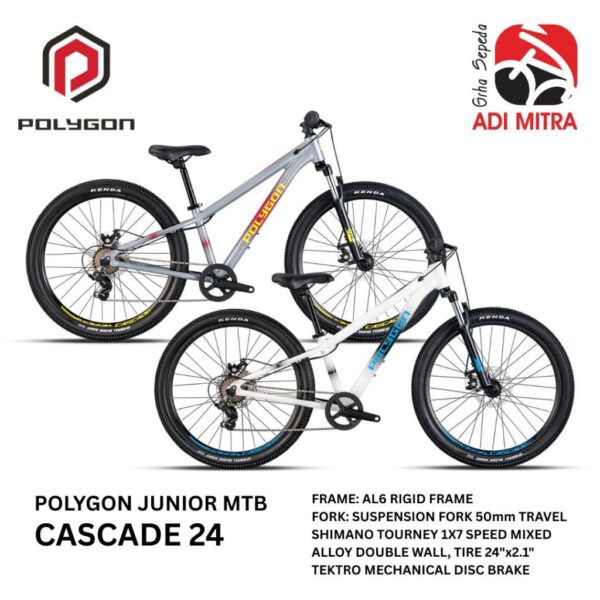 Polygon Cascade24 [24 Inch] Sepeda Anak Junior MTB 1x7 Speed Shimano Tourney Disc Brake